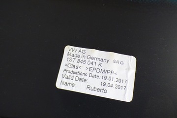 SKLO (OKNO) KAROSERIE LEVÝ ZADNÍ 1ST845041K 1ST845042K 2016 SKODA CITIGO 3D