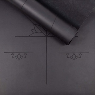 коврик для йоги myga - Alignment 6mm XL - черный