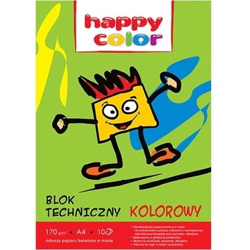 Blok techniczny kolor 170g A4 HAPPY COLOR 3550 203