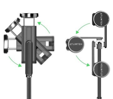Штатив для телефона, палка для селфи Atumtek, черный, 130см