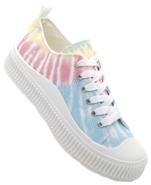 BUTY DAMSKIE TIE DYE KOLOROWE TRAMPKI SPORTOWE 39