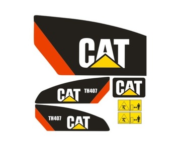 Naklejki oklejenie CAT CATERPILLAR TH407