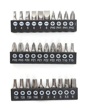 НАБОР ОТВЕРТКИ, ЩИПЦЫ И БИТЫ 45EL ОТВЕРТКИ
