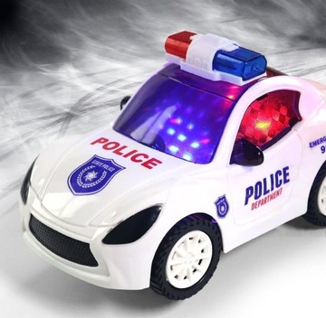 АВТОМОБИЛЬ ПОЛИЦИЯ ПОЛИЦЕЙСКИЙ АВТОМОБИЛЬ 3D ОГНИ ЗВУК НА АККУМУЛЯТОРЕ