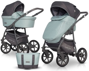 POLSKI WÓZEK WIELOFUNKCYJNY 3w1 / RIKO BASIC PASTEL BASIL