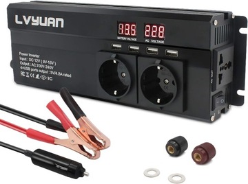 Автомобильный инверторный преобразователь 12В в 230В 1000Вт в разобранном виде