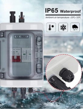 PV-распределительная коробка IP65 Водонепроницаемая распределительная коробка