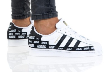 BUTY SPORTOWE MŁODZIEŻOWE DAMSKIE SKÓRZANE ADIDAS SUPERSTAR 35,5