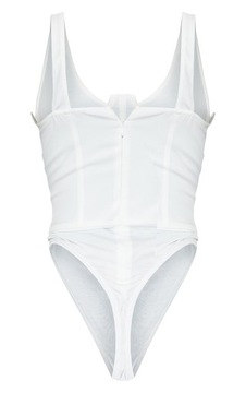 PRETTYLITTLETHING BIAŁE BODY DLA WYSOKICH 38 EJJ