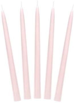 СВЕЧИ КОНУСНЫЕ НАСТОЛЬНЫЕ СВЕЧИ DIRTY PINK TRADITIONAL 24 СМ 10 ШТ.