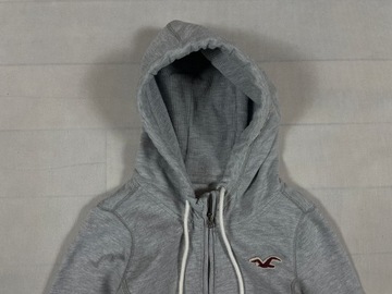 Hollister Bluza Damska Szara Kaptur Zamek Logo Klasyk Unikat S M