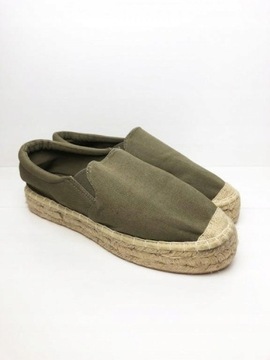 EVEN&ODD 39 oliwkowe khaki espadryle półbuty tenisówki trampki D79