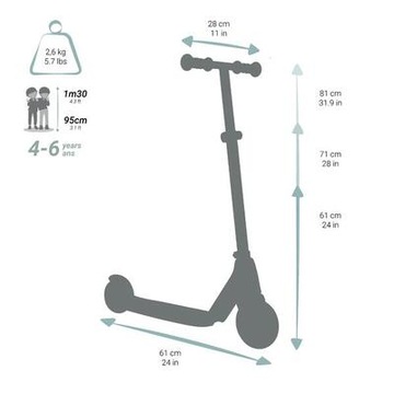 Детский городской самокат Oxelo, размер.