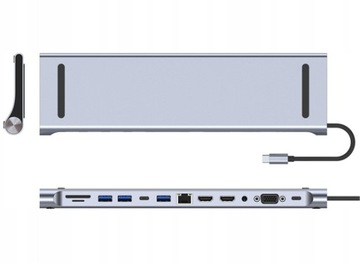 ДОК-СТАНЦИЯ ДЛЯ НОУТБУКА MACBOOK HUB 12in1 USB-C HDMI LAN VGA SD WIREWAY
