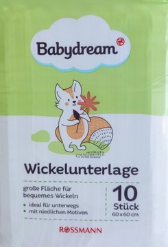 КОВРИК BABYDREAM АБСОРБИРУЮЩИЕ ПЯЛЕНКИ 60x60 10шт.