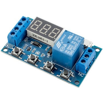 Przekaźnik czasowy 12v 230v | 10 TRYBÓW | timer cykliczny włącznik cyklowy