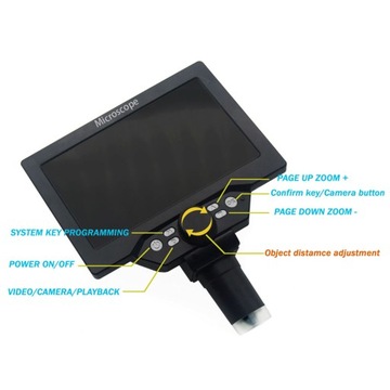 ЦИФРОВОЙ МИКРОСКОП 7-ДЮЙМОВЫЙ HD LCD 12MP 1200X G1200
