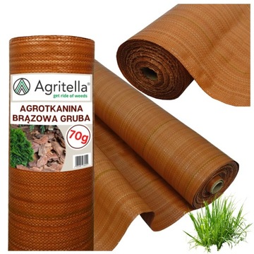 AGROTKANIA ŚCIÓŁKUJĄCA GRUBA 1,6x50m NA CHWASTY 70g MATA BRĄZOWA POD KORĘ