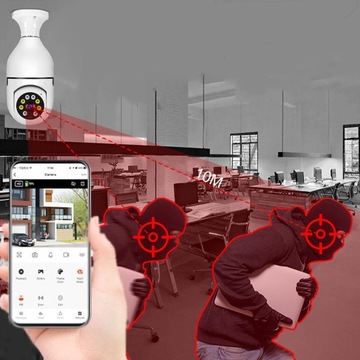 ВРАЩАЮЩАЯСЯ КАМЕРА, СКРЫТАЯ В ЛАМПОЧКЕ NIGHT LIVE WIFI