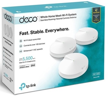 Zestaw Mesh / Router TP-LINK Deco M5 3-pak Wi-Fi AP AC1300