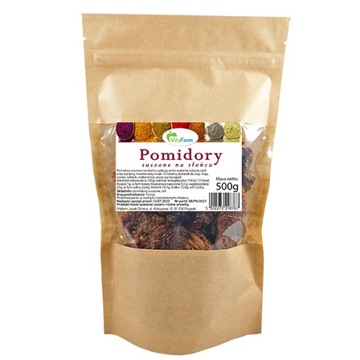 POMIDORY SUSZONE NA SŁOŃCU NATURALNE 500 G