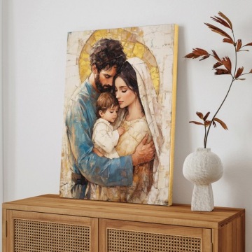 LIVING ROOM IMAGE Святое Семейство на холсте 30x40cm религиозный подарок #909