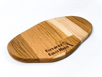 Personalizowany prezent deska dębowa grawer logo