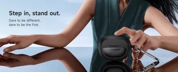 Suritch Etui do słuchawek Bose Ultra Open Earbuds 2024, z karabińczykiem, czarne