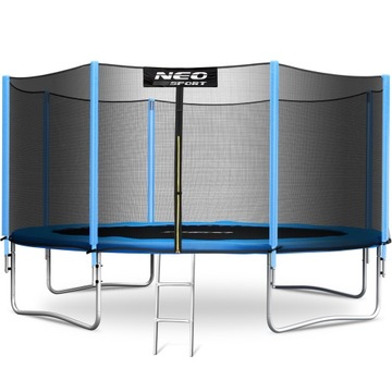 TRAMPOLINA OGRODOWA DLA DZIECI DRABINKA 404cm 13ft