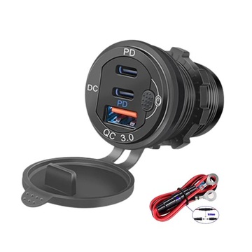 Gniazdo USB 12 V/24 V 78 W 3 porty gniazdo ładowa
