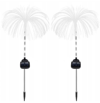 2x LAMPA SOLARNA LED OGRODOWA PALMA MEDUZA WBIJANA W ZIEMIĘ Z CZUJNIKIEM