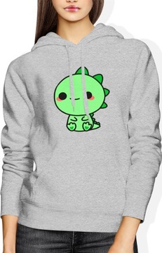 BLUZA KAWAII DINOZAUR KAWAI DAMSKA Z KAPTUREM R. L BLUZKA DRESOWA NADRUK