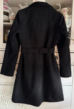 Elegancki czarny płaszcz Rozmiar M