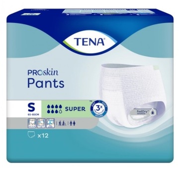 TENA PANTS PROSKIN SUPER Majtki chłonne S 12 szt.