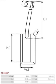 ЩЕТКИ ГЕНЕРАТОРА AB3004P AS-PL