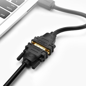 ЗЕЛЕНЫЙ КАБЕЛЬ DVI 24+5-КОНТАКТНЫЙ «МАМА» — HDMI «МАМА» 22 СМ