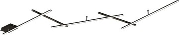 TRIO 674610532 Indira Lampa sufitowa LED 245x6,5x50 cm metal czarny mat