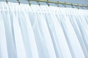 ШТОРА-ВУАЛЬ ШТОРА 700х250, ГОТОВАЯ С БЕЛОЙ РАСТОЧКОЙ