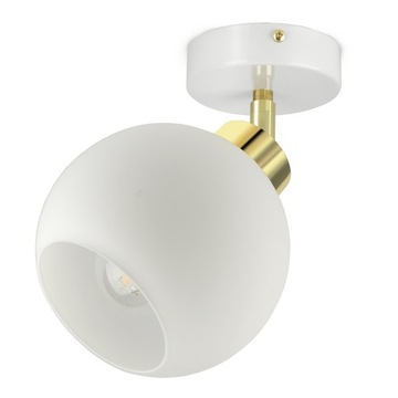 Lampa Wisząca Sufitowa Żyrandol Biała Szklana Kula White Glass EG1 LED E27