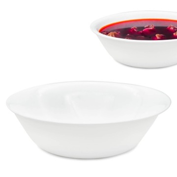 SALATERKA BIAŁA OPAL GŁĘBOKA MISECZKA 17CM MISKA OKRĄGŁA TALERZ DO ZUPY