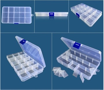 КОНТЕЙНЕР-ОРГАНИЗАТОР ДЛЯ ВИНТОВ, ЛЕКАРСТВ, 15 ОТДЕЛЕНИЙ