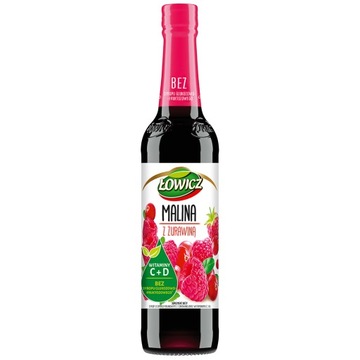 ŁOWICZ Syrop Malinowo Żurawinowy 400ml