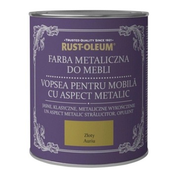 FARBA KREDOWA DO MEBLI RUSTOLEUM ZŁOTY METALICZNY