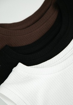 ЖЕНСКИЙ ТОП УЗКОГО КРОЯ В РЕБИНКУ БЕЛЫЙ VOLCANO T-DEMI XXL