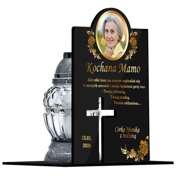 STATUETKA NA GRÓB POD ZNICZ FOTO DEDYKACJA FOTO