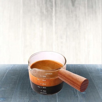 Стакан для эспрессо Мерный стакан Деревянная ручка