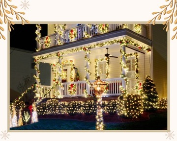 Елочные светильники 300LED ZEW 24м синие ПРЕМИУМ