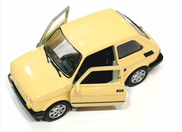 Автомобиль Fiat 126p металл Maluch WELLY, кремовая модель