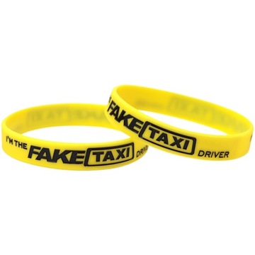 Opaska silikonowa na rękę męska damska FAKE TAXI ŻÓŁTA