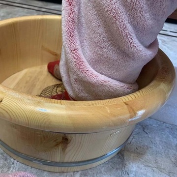 Деревянная ванночка для педикюра для ног. Универсальная чаша для мытья ног.